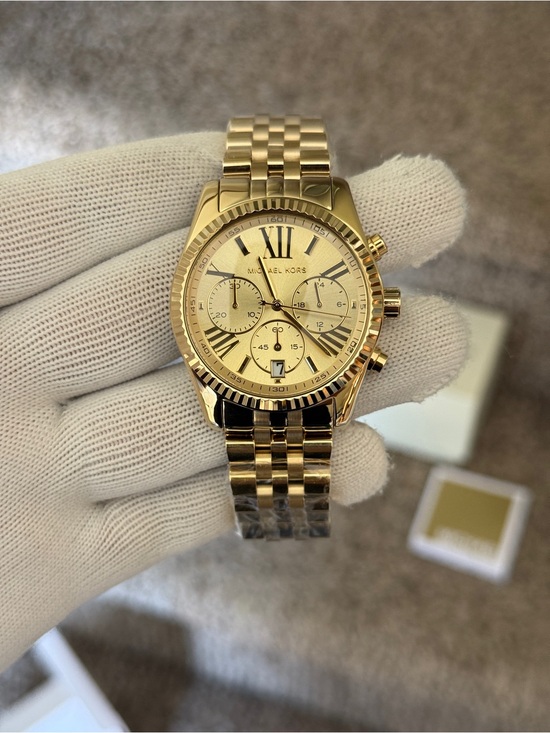Michael Kors Gold Stainless Steel Chronograph Watch Womens 38mm dial main image 11